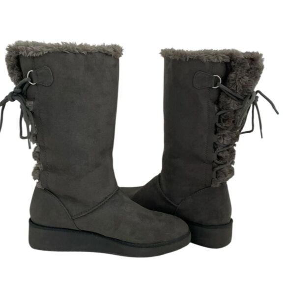 Rampage Shoes - Rampage Women's Faux Fur Suede Knee High Fashion Boots size 7m